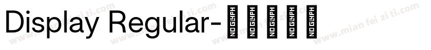 Display Regular字体转换